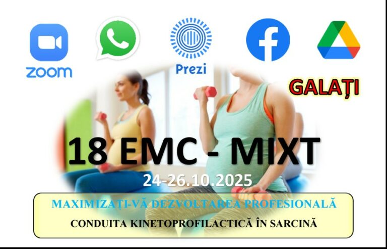 Curs EMC  –  GALAȚI-Conduita kinetoprofilactică specifică în SARCINĂ