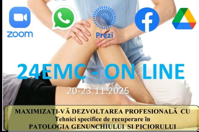 Curs EMC  > ON-LINE – Tehnici specifice de recuperare în  PATOLOGIA GENUNCHIULUI ȘI PICIORULUI