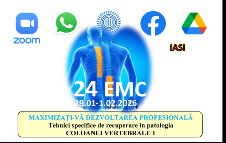 Tehnici specifice de recuperare folosite în patologia COLOANEI VERTEBRALE 1 (toracal+lombar) – IASI