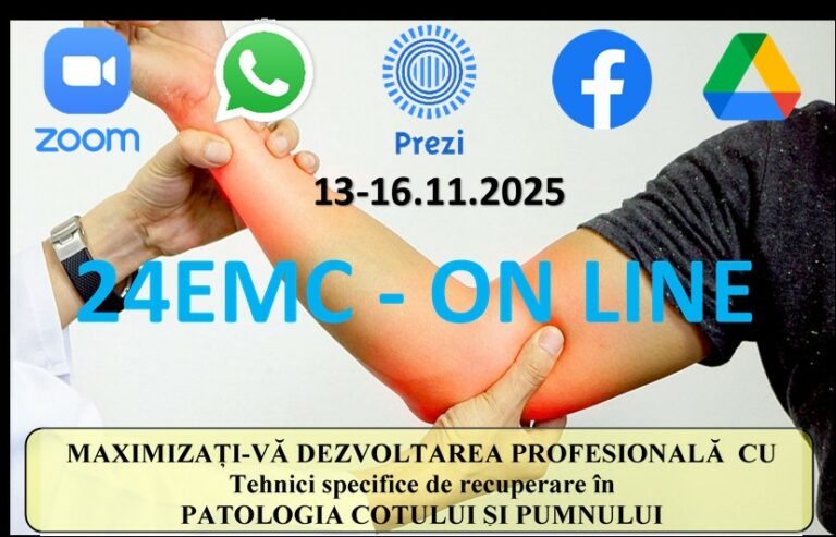 Curs EMC  > ON-LINE – Tehnici specifice de recuperare în patologia COTULUI ȘI PUMNULUI