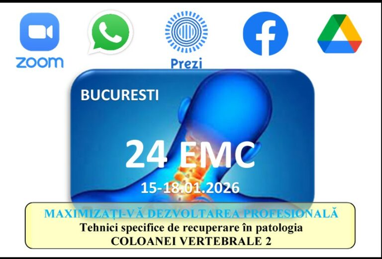 Tehnici specifice de recuperare folosite în patologia COLOANEI VERTEBRALE 2 (cervical) – BUCURESTI