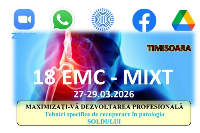 Curs EMC – TIMISOARA – Tehnici specifice de recuperare folosite în patologia ȘOLDULUI