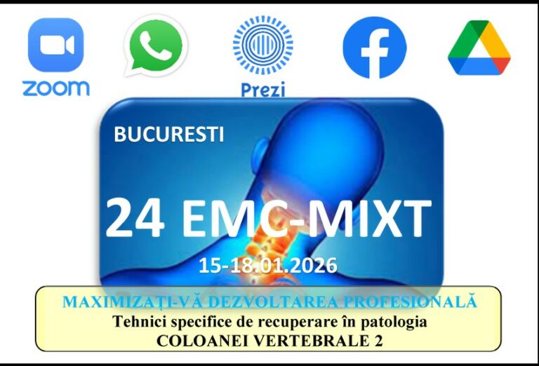 Tehnici specifice de recuperare folosite în patologia COLOANEI VERTEBRALE 2 (cervical) – BUCURESTI