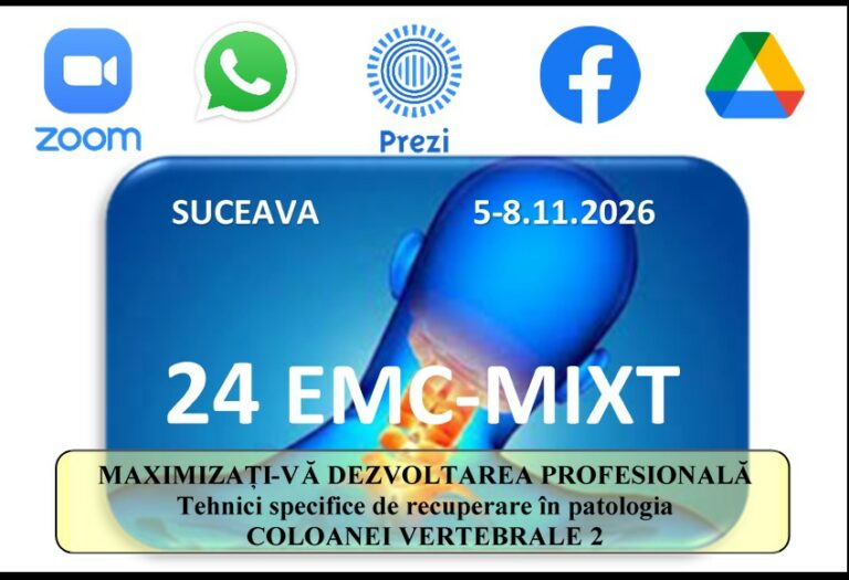 SUCEAVA – Tehnici specifice de recuperare folosite în patologia COLOANEI VERTEBRALE 2 (cervical)