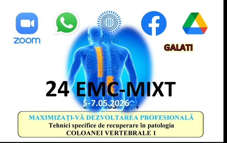 Tehnici specifice de recuperare folosite în patologia COLOANEI VERTEBRALE 1 (toracal+lombar) – GALATI