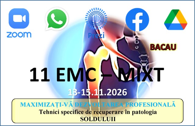 Curs EMC  –  Bacau – Tehnici specifice de recuperare folosite în patologia ȘOLDULUI